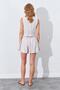 Women's Light Beige Elastic Waist Stop Bolon Shorts Skirt - 6