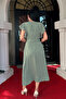 Ayrobin Fabric Button Detailed Dress - Mint Green - 5