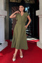 Ayrobin Fabric Button Detailed Dress - Khaki Green - 2
