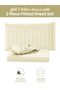 Striped Fitted Sheet Set 120x200 cm Twin – 1 Fitted Sheet + 1 Pillowcases, 30cm Deep - 3