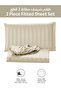 Striped Fitted Sheet Set 120x200 cm Twin – 1 Fitted Sheet + 1 Pillowcases, 30cm Deep - 3