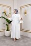Women's Ayrobin White Elegant and Comfortable Fit Full-Length Hijab Dress - 5