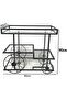 FFD Elegant Metal Food Serving Trolley – 1.3cm Metal Frame Trolley Kitchen 80x40x90cm
