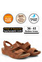Tan Color Velcro, Stitched, Anatomical and Breathable Sole, Women's Sandals