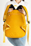 Yellow Unisex Backpack, Original Crinkle Fabric, Laptop Travel School Bag, 21 Lt, 40X30Cm - 3