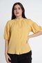 Solid 3/4 Sleeve Blouse with Front Buttons
