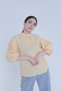 Women's Solid Open-Back Puff Sleeve Blouse