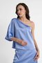 Shiny Short Sleeve Off-Shoulder Blouse