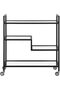 FFD Metal Serving Trolley with Clear Glass Shelves - Pre-Assembled Utility Cart Kitchen 100x40x90cm - 8
