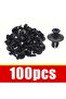 100pcs 100pcs 8mm Plastic Rivets Fasteners Screw Car Bumper Fender Black Rivet Car Fastener Clips Fo - 3