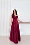 Women's Adjustable Strap Slit Tulle Evening Dress Rys9276 - 5