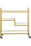 FFD Metal Serving Trolley for Home, Restaurant, and Hospitality 1.3cm Metal Frame Rolling 80x40x90cm - 6