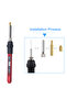 80W EU 220V Heat Set Insert Soldering Iron Tip Head M2 M2.5 M3 M4 M5 M6 Hot Melt Insets Nut Brass Em - 4