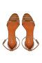 Women's Genuine Leather Tan Heeled Shoes - 6