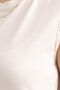 Ecru-Basic Zero Sleeve Undershirt Tunic - 5