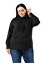 Plus Size Black Shirt with Ruffle Detail on the Front and Shirt Collar Cuff - 4