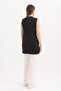 Black-Basic Zero Sleeve Undershirt Tunic - 4