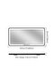black LED Car Sun Visor Vanity Mirror with Lights 3 Light Modes Rechargeable Dimmable Touch Control - 6