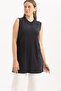 Black-Basic Zero Sleeve Undershirt Tunic