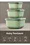 Set of 3 Line Square Silicone Lid Airtight Microwave and Freezer Storage Bowl Set - 8