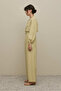Multi Pleated Voile Trousers Light Yellow - 6