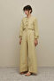 Multi Pleated Voile Trousers Light Yellow - 5