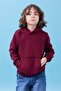 Unisex Hooded Kangaroo Pocket Hooded Winter Sweatshirt - Claret Red - 5