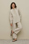 Eyelet Detailed Trouser Suit Stone - 3