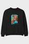 Andy Warhol Front Printed Black Oversize Sweatshirt Men Women Unisex
