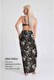 Black Paisley Patterned Pareo |   100X145Cm |   Digital Printed Silky Chiffon - 3