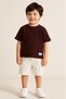 Victor & Jane Junior Boys Maroon Patch Detail Cotton T-Shirt