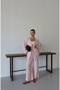 Women's 100% Cotton Muslin Lace-Up Pink Kimono - 5