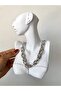 Women's Silver Color Ring Chain ​​Steel Necklace - 2