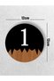Site -Apartment Hotel Office Door Number -Round Black Composite - Wooden Apartment Door No: 1 One - 4