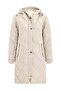 Hooded Zip-Closure Rib Knit Detail Quilted Jacket STONE 6776