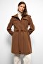 Hooded Cape Detailed Coat Taba 3109 - 2