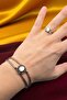 Copper Pure Bracelet and Ring with Reflective Stone Adjustable Very High Quality (Genuine Pure Copper) - 4