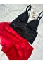 Bustier Lace Detailed Satin Shorts Set - 3