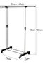 Clothes Drying Stand Stainless Steel, Adjustable Clothes Hanger Stand with Adjustable Rail a - 2