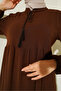 Women's Long Hijab Dress E.Brown 1002 - 5