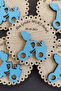 Children's Patterned Welcome Wooden Baby Magnet with Bicycle Blue - 20 Pieces - 4