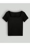 2-Piece Set Camisole Fabric Ribbed Chest Low-Cut Short Sleeve Blouse, T-Shirt - 7