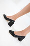 Black Women's Classic Heeled Shoes 20808 - 2