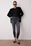 Gri Yüksek Bel Vücudu Saran Esnek Skinny Jeans TWOAW25JE00267 - 2