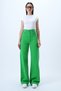 Women's Green 5 Pocket Gabardine Palazzo Trousers Alc-X14303