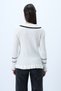Women's Ecru Polo Neck Button Detailed Knitwear Blouse Alc-X14289 - 5