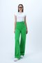 Women's Green 5 Pocket Gabardine Palazzo Trousers Alc-X14303 - 3
