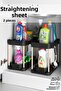Set of 2 Wooden Leg Two-Layer Functional Organizer – Cabinet, under Sink, Countertop Black