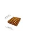 Natural Olive Wood Solid Soap Dish – Waterproof, Wood Bathroom Kitchen Sink Accessory with Grid Design - 2