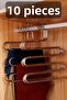 10Pcs 5 Layers Metal Pants and Shawl Hanger Inside Wardrobe Scarf Hanger Multiple Hanger
